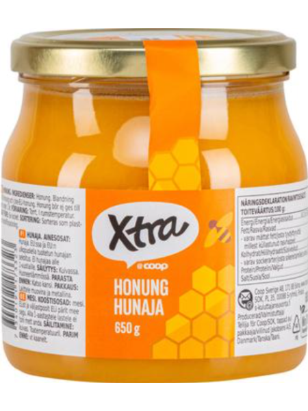 Мёд натуральный Xtra hunaja 650г в стекле