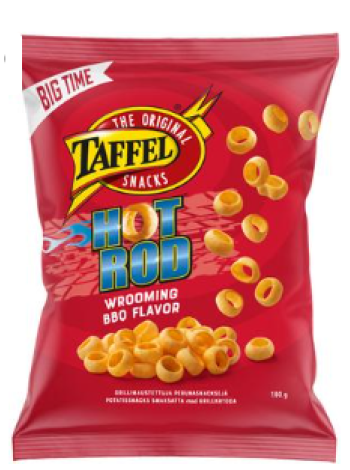 Ароматизированные картофельные кольца Taffel Hot Rod 180г