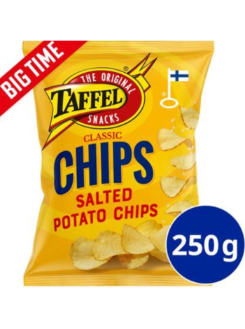 Картофельные чипсы классические Taffel Chips classic suolattu sipsi 250г