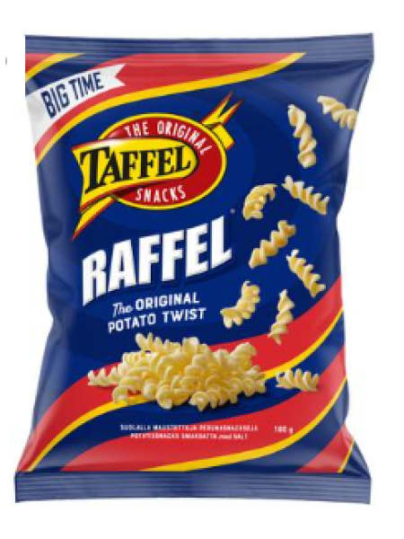 Спиральки из соленого картофеля Taffel Raffel 180г