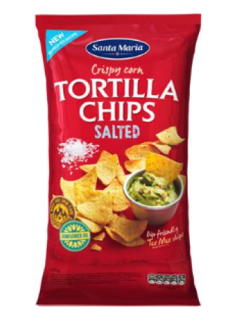 Чипсы тортилья Santa Maria Tortilla Chips Salted suolatut maissilastut 475г