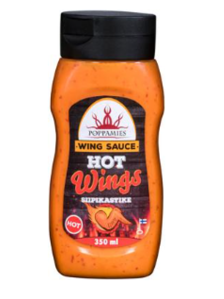 Острый соус для крылышек Poppamies Wing sauce hot siipikastike 340г