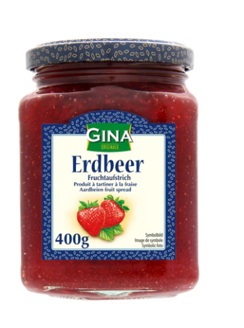 Джем клубничный Gina 400г стекло