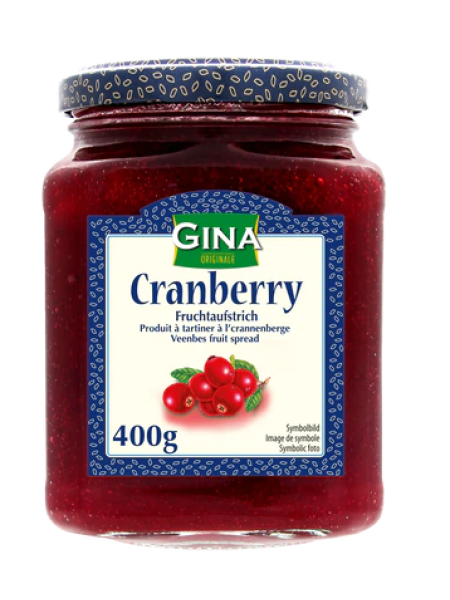 Джем клюквенный Gina 400г стекло