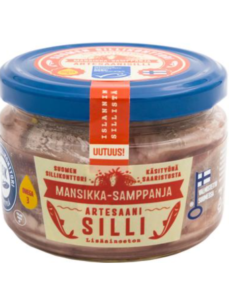 Селедка Sillikonttori mansikka-samppanja Artesaani-silli 280г/ 140 г клубника-шампанское
