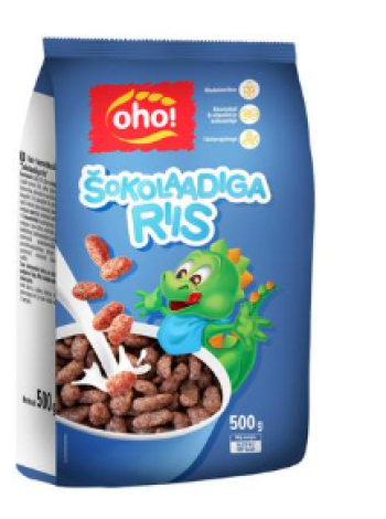 Сухой завтрак OHO Šokolaadiga riis 500 г Шоколадный рис
