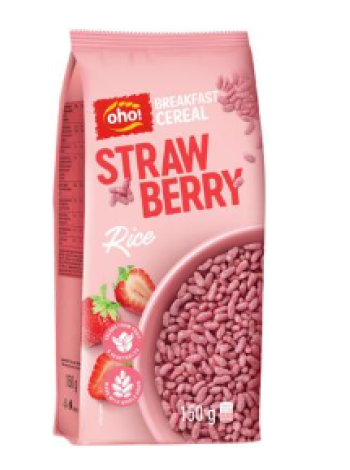 Рисовые хлопья со вкусом клубники Oho Strawberry 150г