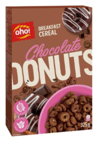 Сухой завтрак колечки OHO Chocolate Donuts 325г