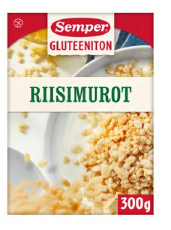 Воздушные рисовые хлопья безглютеновые Semper Crispy Rice 300г