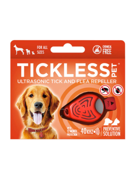 Брелок от клещей для домаших животных TICKSLESS 1 шт цвет оранжевый