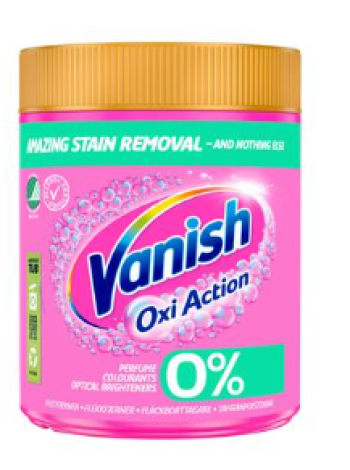 Пятновыводитель порошок Vanish Pink 0% 440г