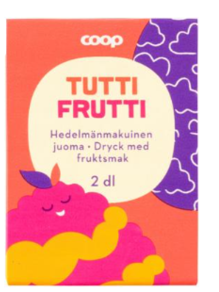 Напиток со вкусом фруктов Coop Tutti Frutti 2dl 