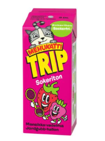 Сокосодержащий напиток без сахара Trip Mehukatti Mansikka-Vadelma 2dl клубника малина