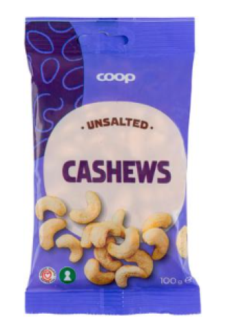 Орехи кешью Coop cashewpähkinät 100 г