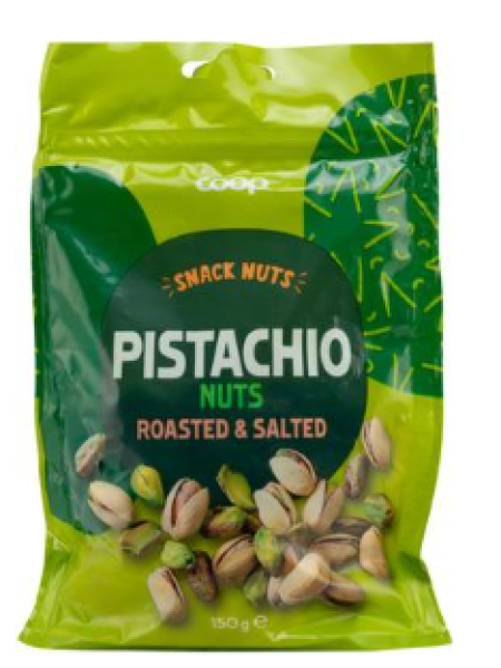 Фисташки жареные и соленые Coop paahdetut ja suolatut pistaasipähkinät 150 г