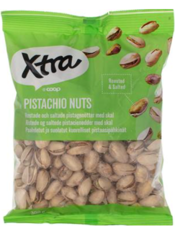 Фисташки соленые жареные Xtra pistaasipähkinät paahdetut & suolatut 300г