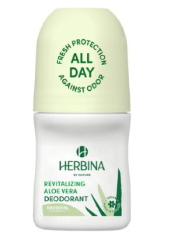 Дезодорант шариковый восстанавливающий Herbina Revitalizing Aloe Vera 50 мл Алоэ Вера