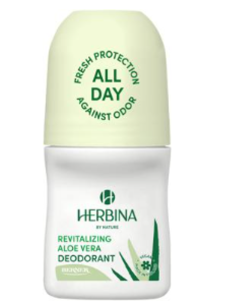 Дезодорант шариковый восстанавливающий Herbina Revitalizing Aloe Vera 50 мл Алоэ Вера