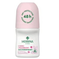 Антиперспирант шариковый Herbina antiperspirantti roll-on Caring Lingonberry 50 мл