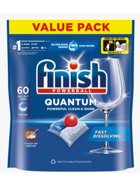 Таблетки для посудомоечной машины Finish Quantum All-in-1 60 таб