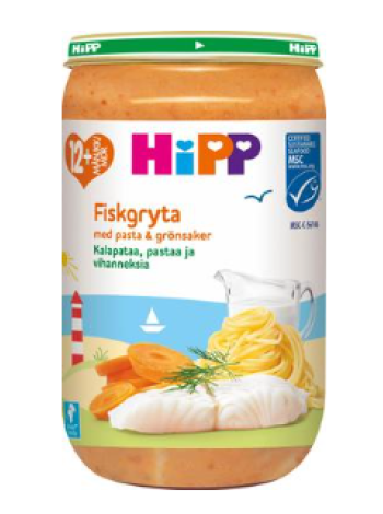 Детское питание Рыбное рагу, паста и овощи Hipp 250г с 12 месяцев