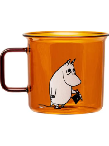 Стеклянная кружка Muurla Muumi lasimuki Muumipappa Муурла Муми-тролль Муми-папа 3,5 дл цвет рыжий