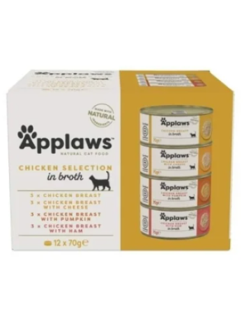 Ассорти влажного корма Applaws Kanalajitelma 70 г 12 шт в ж/б