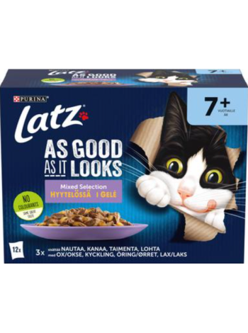 Ассорти влажного корма для кошек в желе Latz As Cood As It Looks 12x85г 