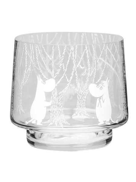 Стеклянный подсвечник муми тролли в лесу Muurla Moomins In The Woods 8 см