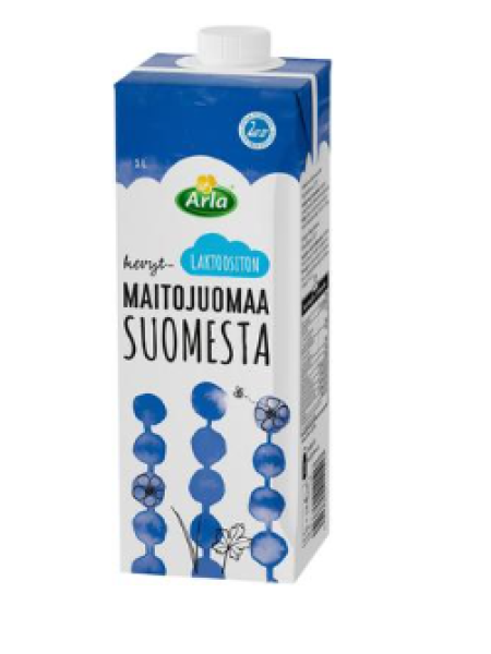 Молоко без лактозы Arla Kevytmaitojuoma UHT laktoositon 1л жирность 1,5%
