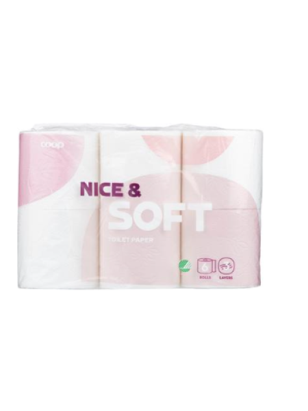 Мягкая туалетная бумага Coop wc-paperi Nice & Soft 6шт