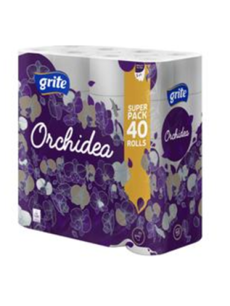 Туалетная бумага Grite Orchidea 40 рулонов