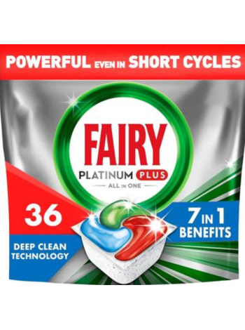 Капсулы для посудомоечной машины Fairy Platinum Plus All in One Deep Clean 36шт