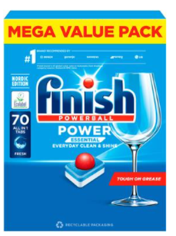 Таблетка для посудомоечной машины Finish Power Essential 70 шт
