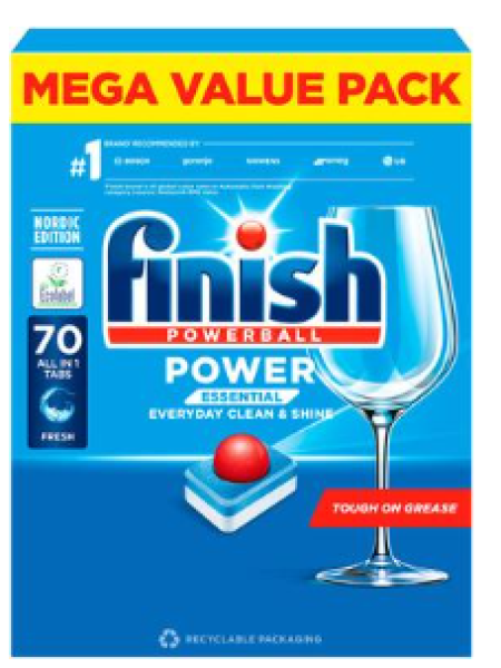 Таблетка для посудомоечной машины Finish Power Essential 70 шт