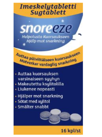 Таблетки от храпа Snoreeze Imeskelytabletti 16шт