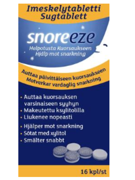 Таблетки от храпа Snoreeze Imeskelytabletti 16шт
