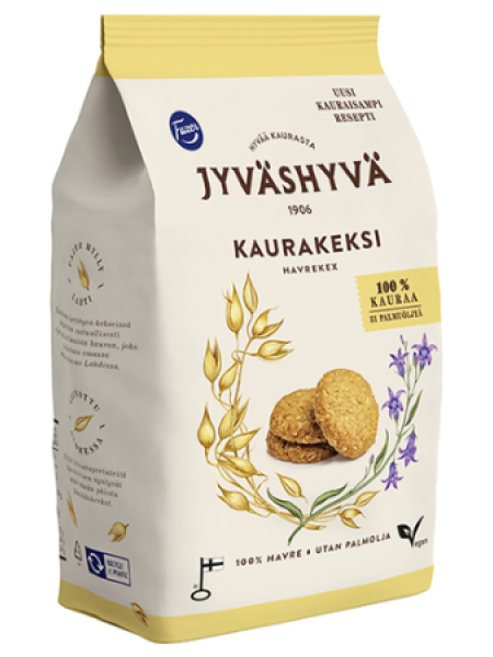 Печенье овсяное Fazer Jyväshyvä 350 г веганское