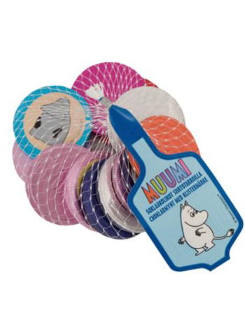 Шоколадные монеты с переводными наклейками Muumi Suklaakolikot 60г