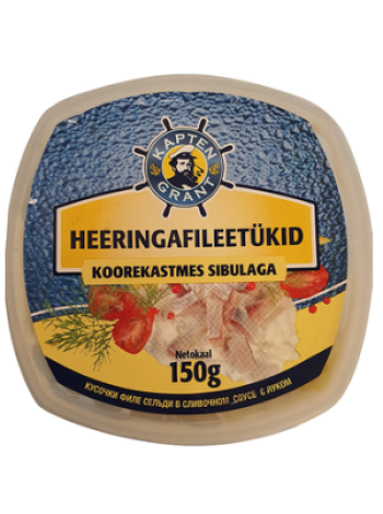 Филе сельди с луком в сливочном соусе KAPTEN GRANT Heeringafilee sibulaga koorekastmes 150г