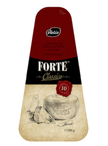 Сыр итальянский твердый Valio Forte Classico 180 г выдержка 10 месяцев