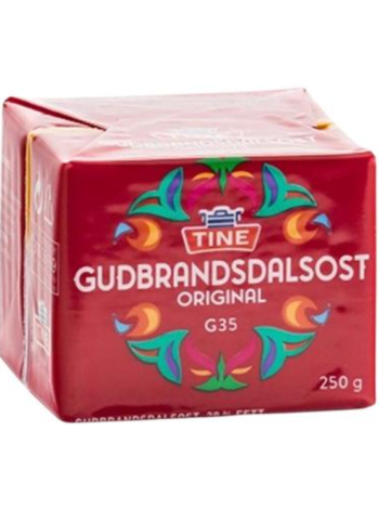 Норвежский коричневый сыр Gudbrandsdalsost 250г со вкусом ириски