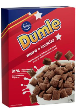 Подушечки для завтрака Fazer Dumle 375г молочный шоколад и ириска