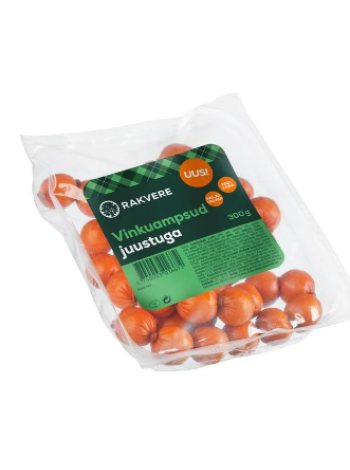 Мини сосиски с сыром RAKVERE Vinkuampsud juustuga 300г