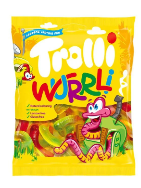 Жевательные конфеты червячки Trolli Wurrli 100г