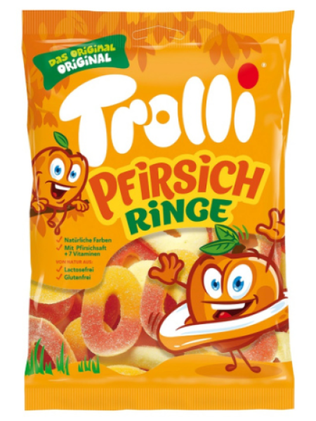 Жевательные конфеты TROLLI PFIRSICHRINGE 200г со вкусом персика
