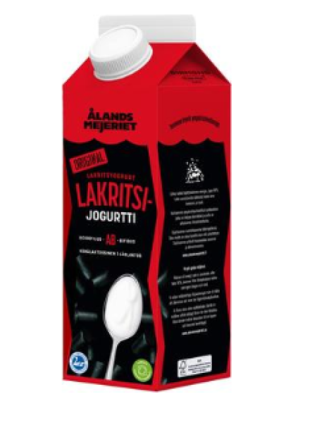 Йогурт со вкусом лакрицы Ålandsmejeriet lakritsijogurtti 1кг
