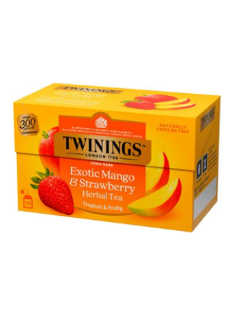 Травяной чай Twinings Exotic Mango & Strawberry Манго и Клубника 20х2г