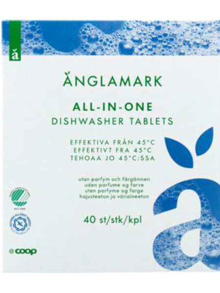 Таблетки для посудомоечной машины Änglamark 40 шт