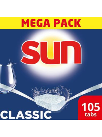 Таблетки для посудомоечной машины SUN Konetiskitabletti Classic Lemon 105 шт